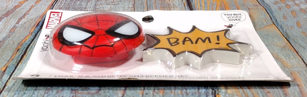 Yoobi Marvel 2 PC Eraser & Squishy Sharpener Set (2021) BRAND NEW