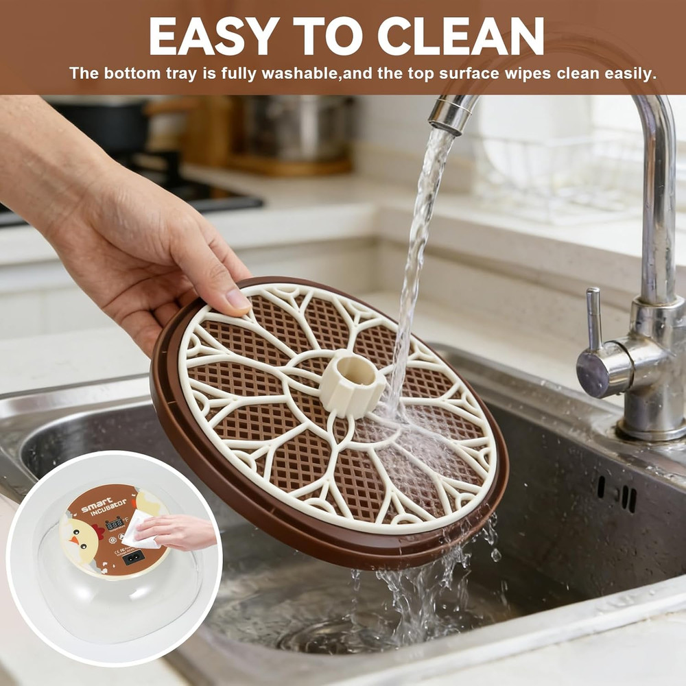 Simple 12-Egg Incubator for Beginners, Auto Egg Turn, Steady Self-Regulating Hum