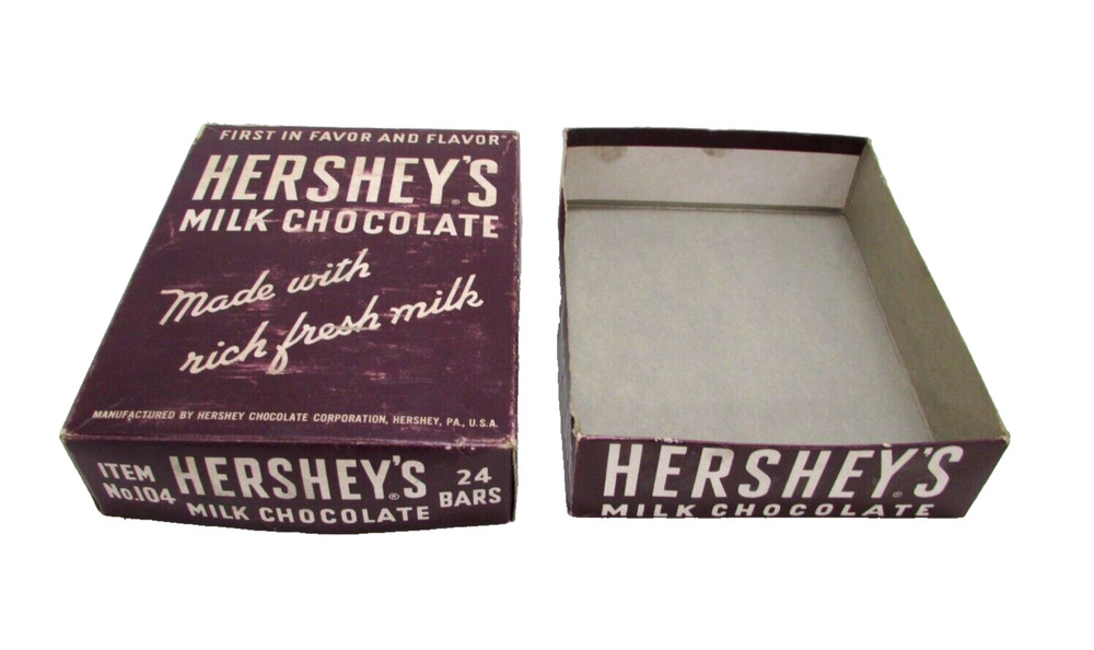 VINTAGE HERSHEY'S MILK CHOCOLATE ORIGINAL BOX (EMPTY)