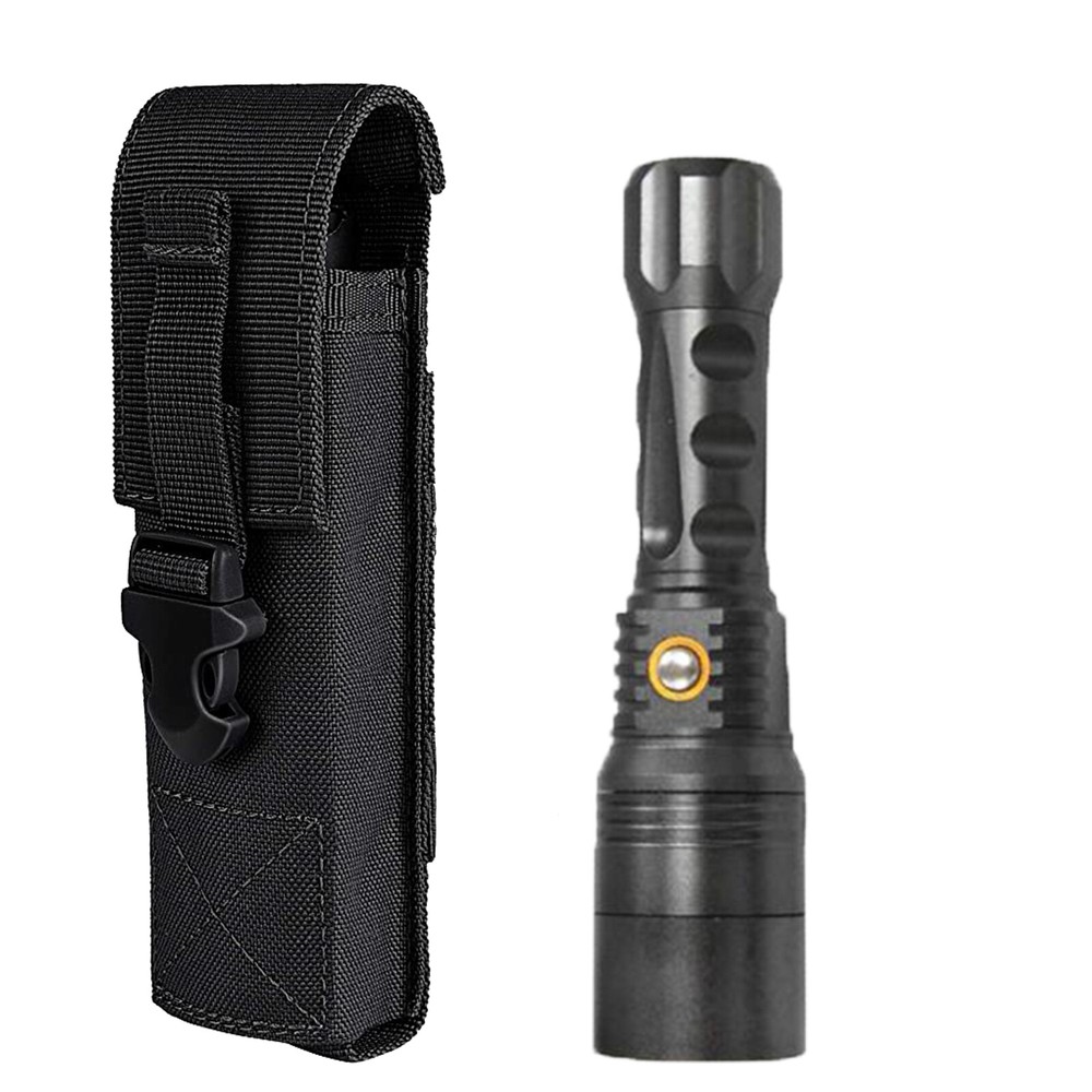 Tactical Flashlight Pouch Torch Holster LED Holder Multi-Function Portable Pouch
