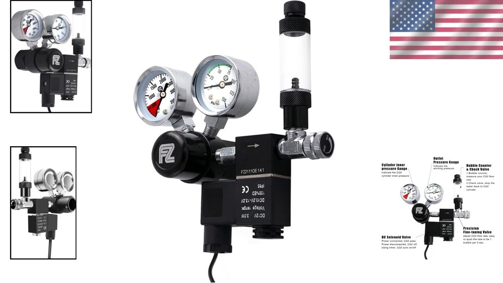 Split-Type Aquarium CO2 Regulator with Bubble Counter