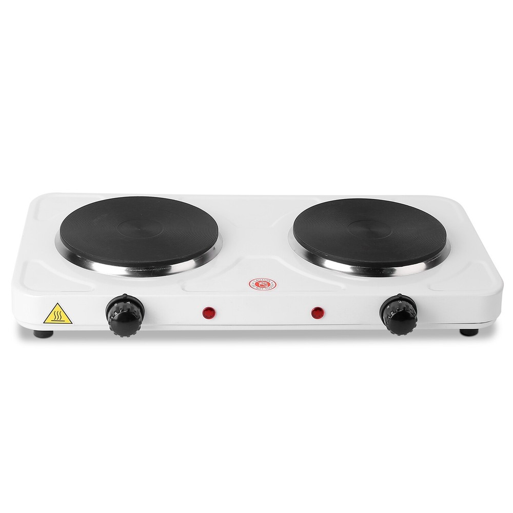 2000W Double Electric Hot Burner Flat Plate Countertop 5 Temperature Controls US