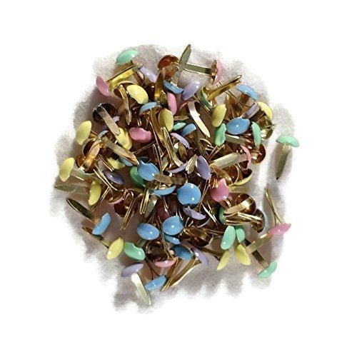 Pastel Colored Assorted - Mini Round Brads - 100ct