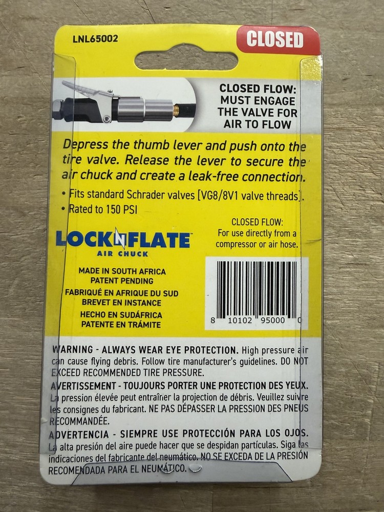 LockNFlate Air Chuck LNL65002