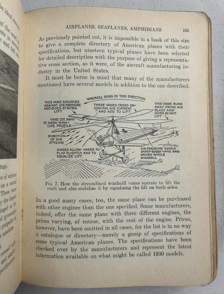 First Edition Vintage 1930 Aviation Manual Signed? Spine Issues