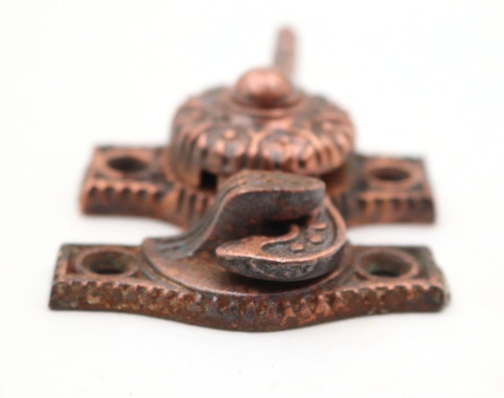 Victorian Copper Washed Cast Iron Window Sash Lock