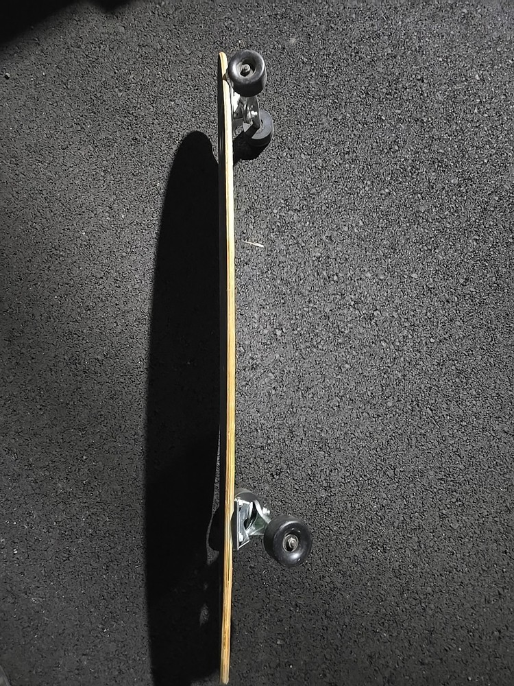 Krown - Pin Tail Green Flame Longboard