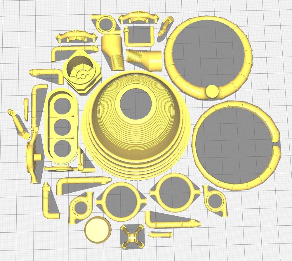 3d printed Rocketdyne F-1 rocket Engine 1:20