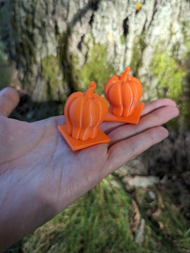 Orange PLA Pumpkins Tiny 3d Printed Pumpkins PLA Squash Autumn Pumpkins Fa