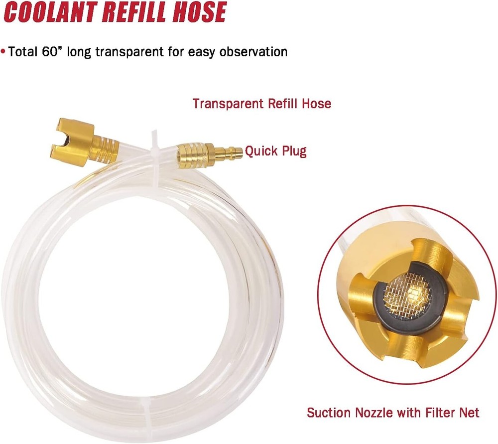 Engine Cooling System Vacuum Purge & Refill Kit Set Universal Pro Tools