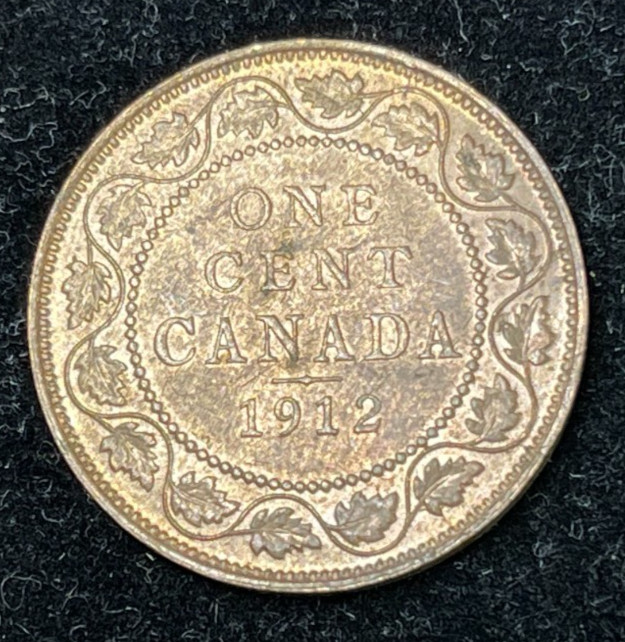 1912 Canada One Large Cent Coin