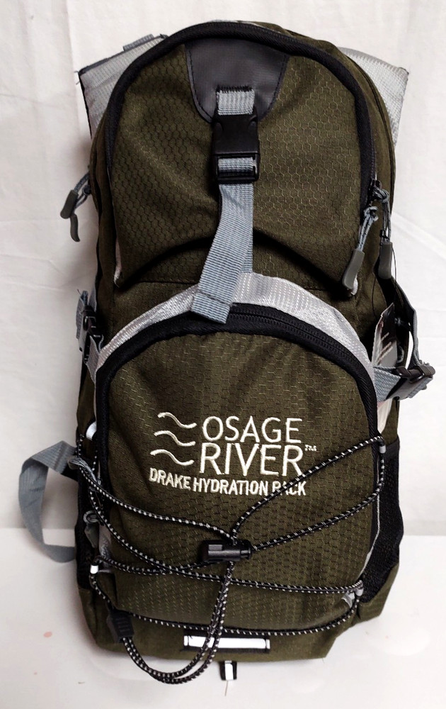 NWT Osage River Drake Hydration Pack Green Backpack~Missing Hydration Parts