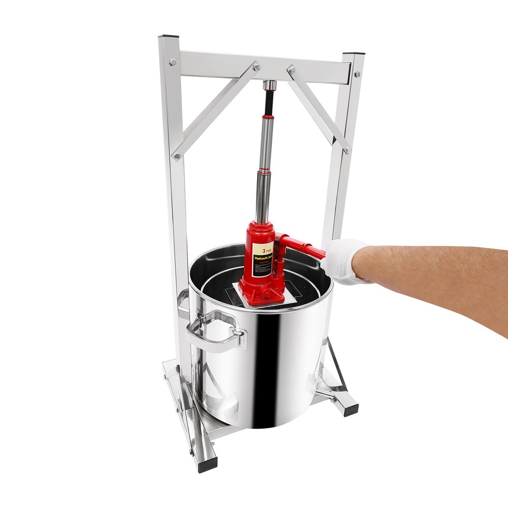 Fruit Press Crusher Grinder Apple Juice Wine Cider & Hydraulic Jack Fruit Press