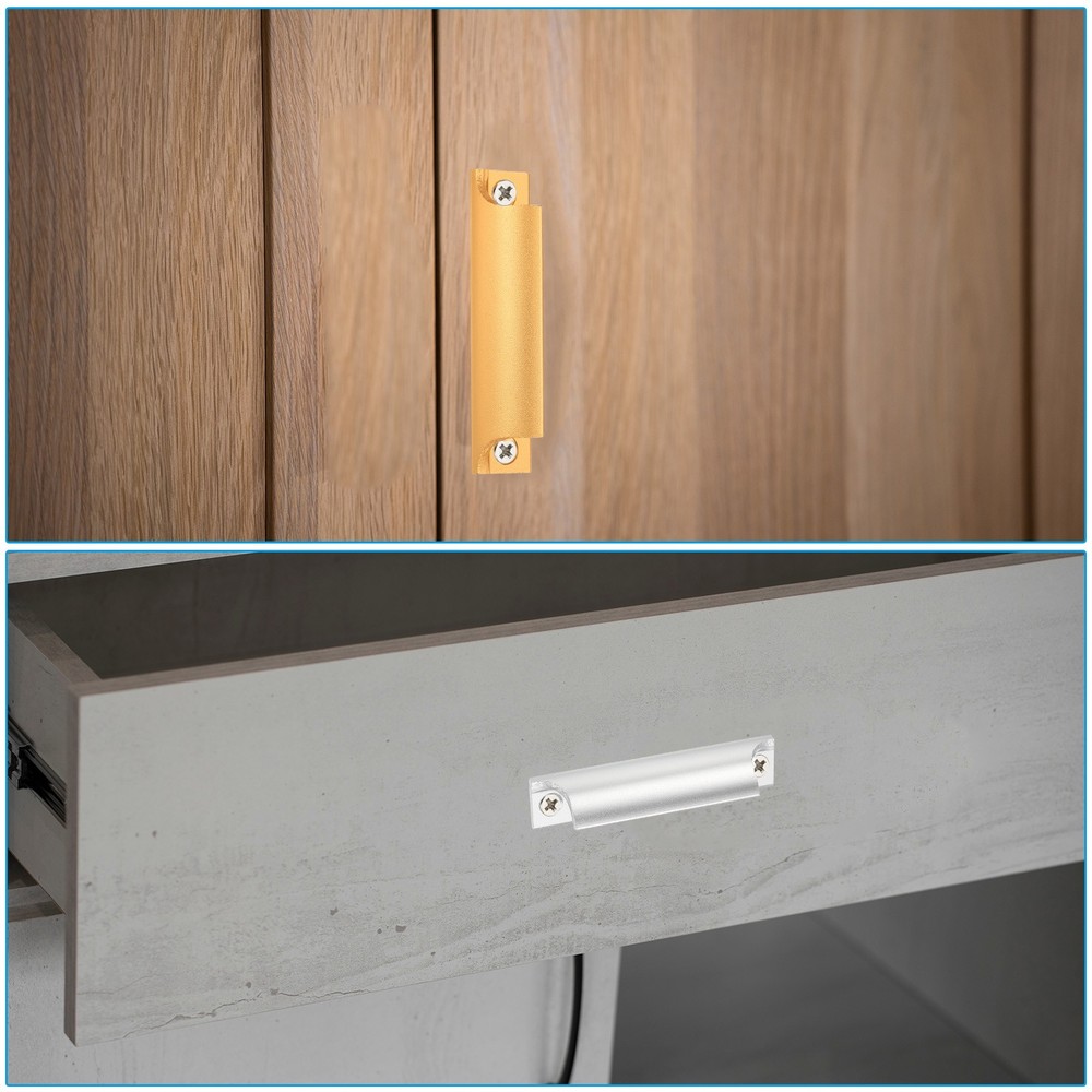 Window Sash Lift Handle 3" Hole Center Drawer Push Pull Handle Black,2Pcs