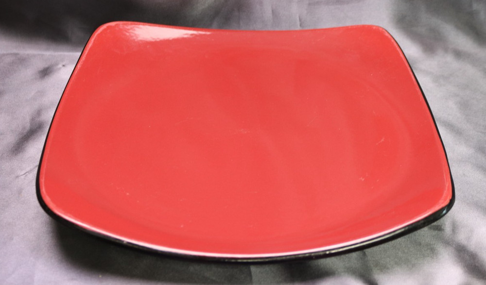 Corelle Hearthstone Chilli Red Square Luncheon / Salad Plate (s)