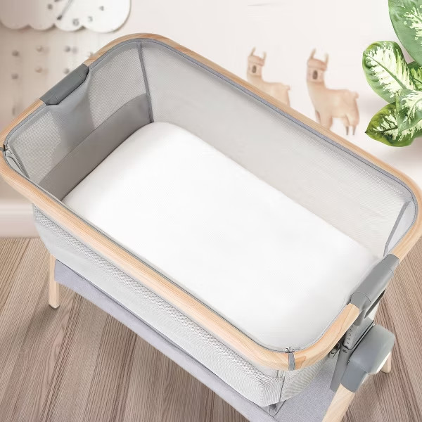 Bamboo Bassinet Fitted Sheet by Venice Child, Off White, 2 Pack
