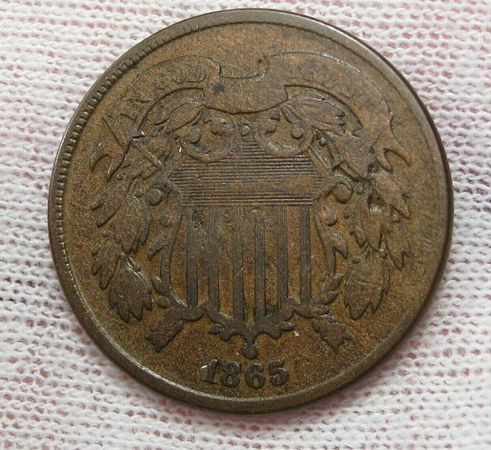 Civil War Era 1865 2¢ Cent Piece. #29