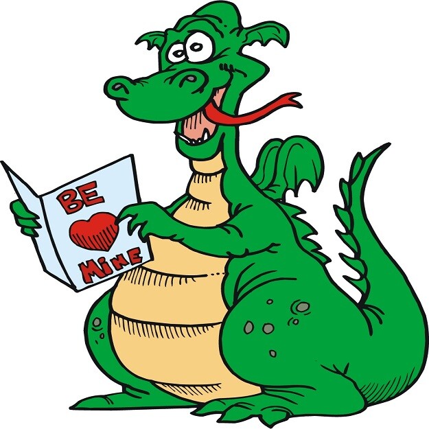 30 Custom Valentine Dragon Personalized Address Labels
