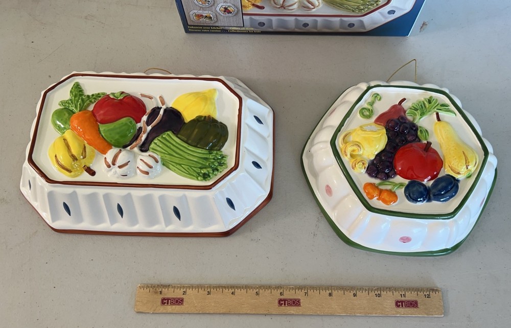 Ceramic Fruit Molds-Set of 2
