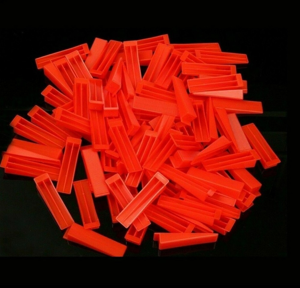200 pcs Reusable Flat Tile Leveling System Wedges Wall Floor Spacers