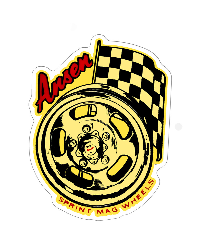 Ansen Mag Wheels Vintage Sticker Decal