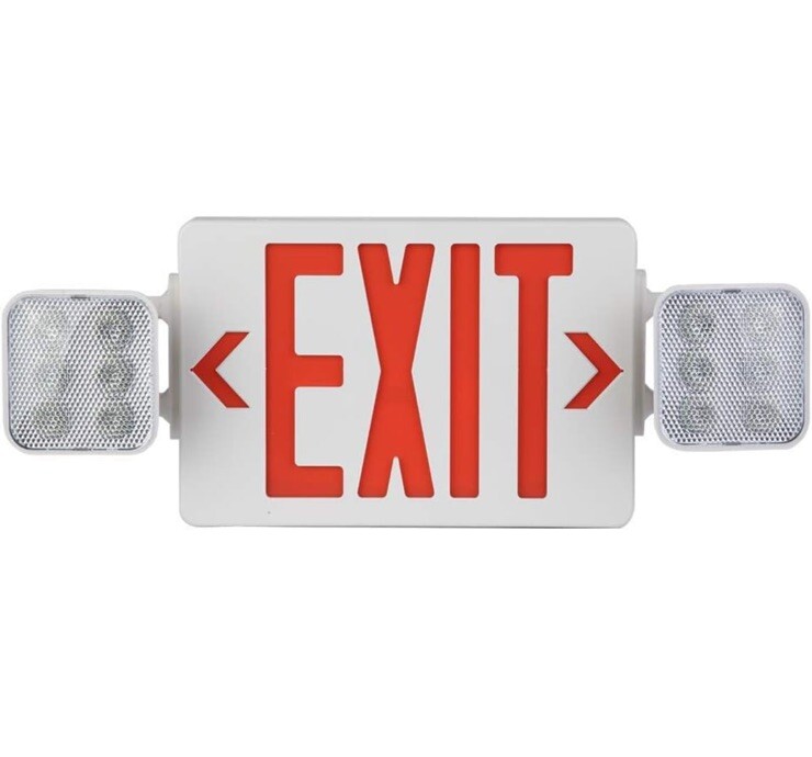 AmazonCommercial Emergency Exit Sign with Battery Backup NEW SEALED