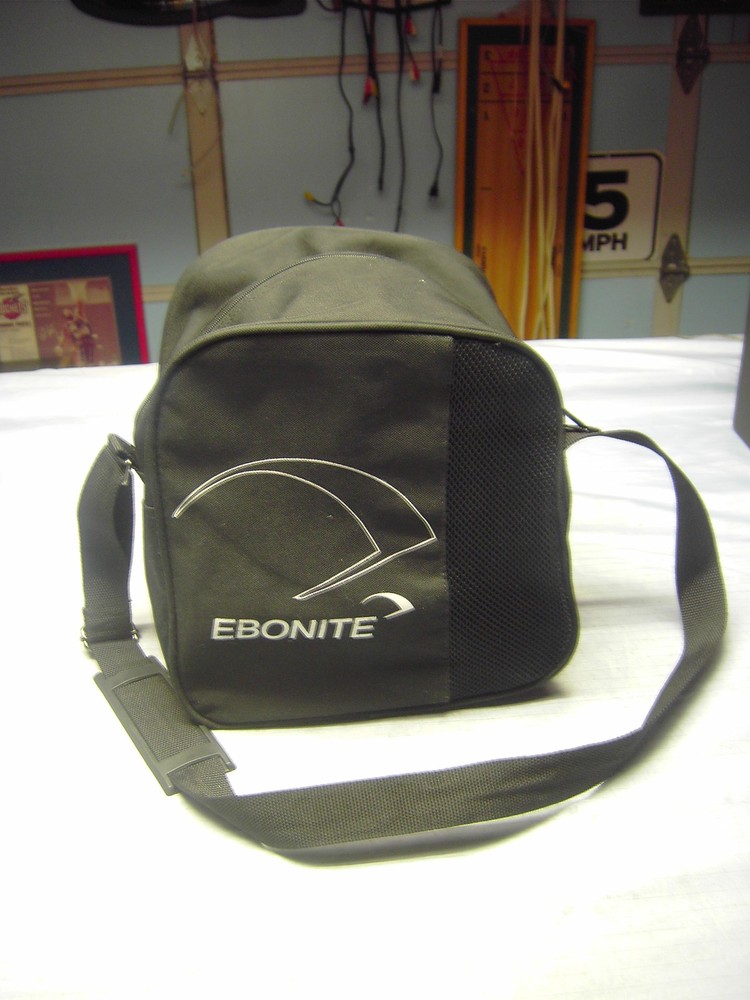 Ebonite One  Ball Black Bowling Bag with Strap