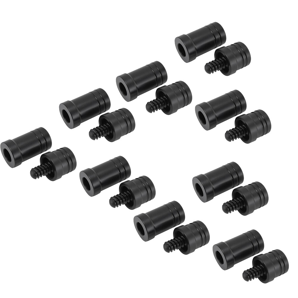 18PC 5/16 X 18 Joint Protectors/Joint   Billiard Pool Cue Protector Black
