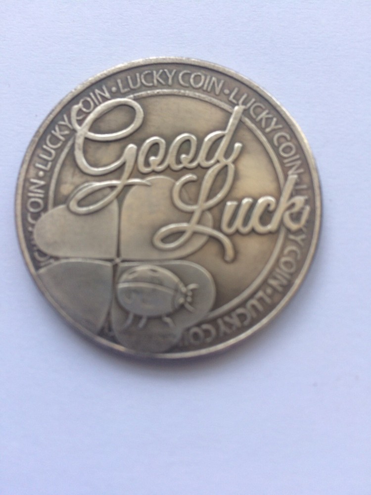 Good Luck Commemorative Coin  Approx 4cm Colour Silver