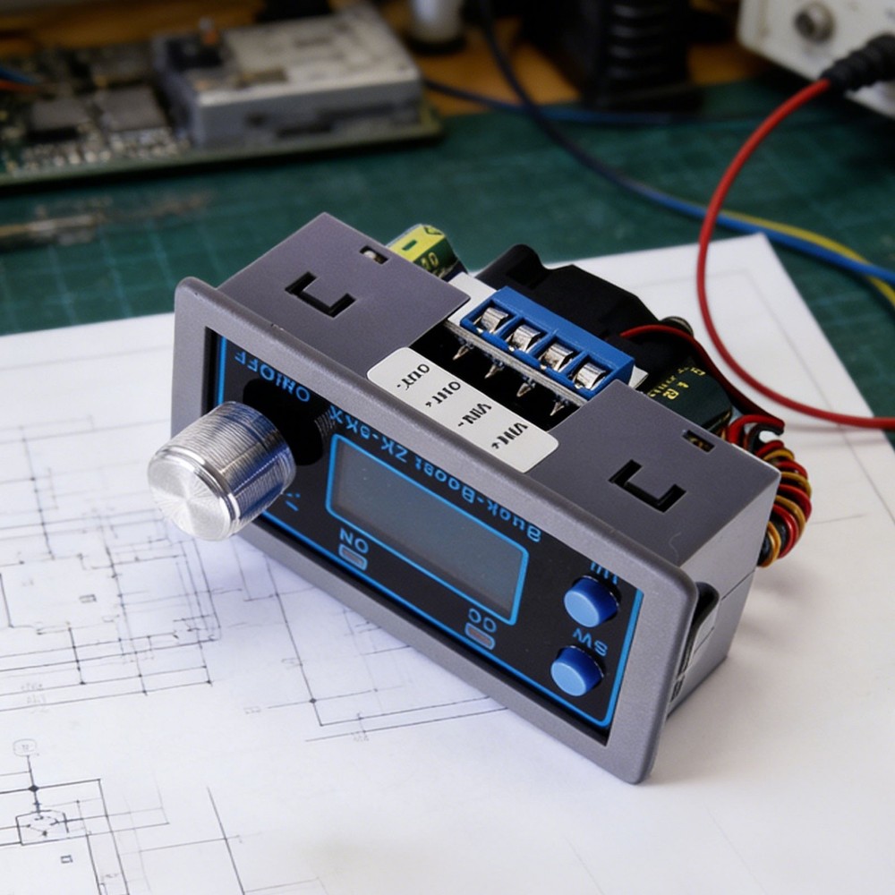 DC Adjustable Step-Up Down Buck Boost Power Supply Voltage Regulator LCD Module