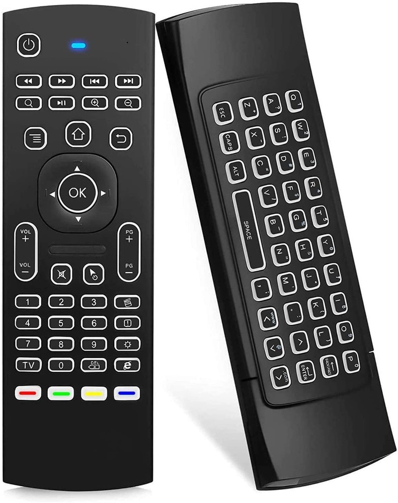 MX3 Pro Mini Keyboard Backlight Fly Remote Mouse,Android TV Remote Control,IR...