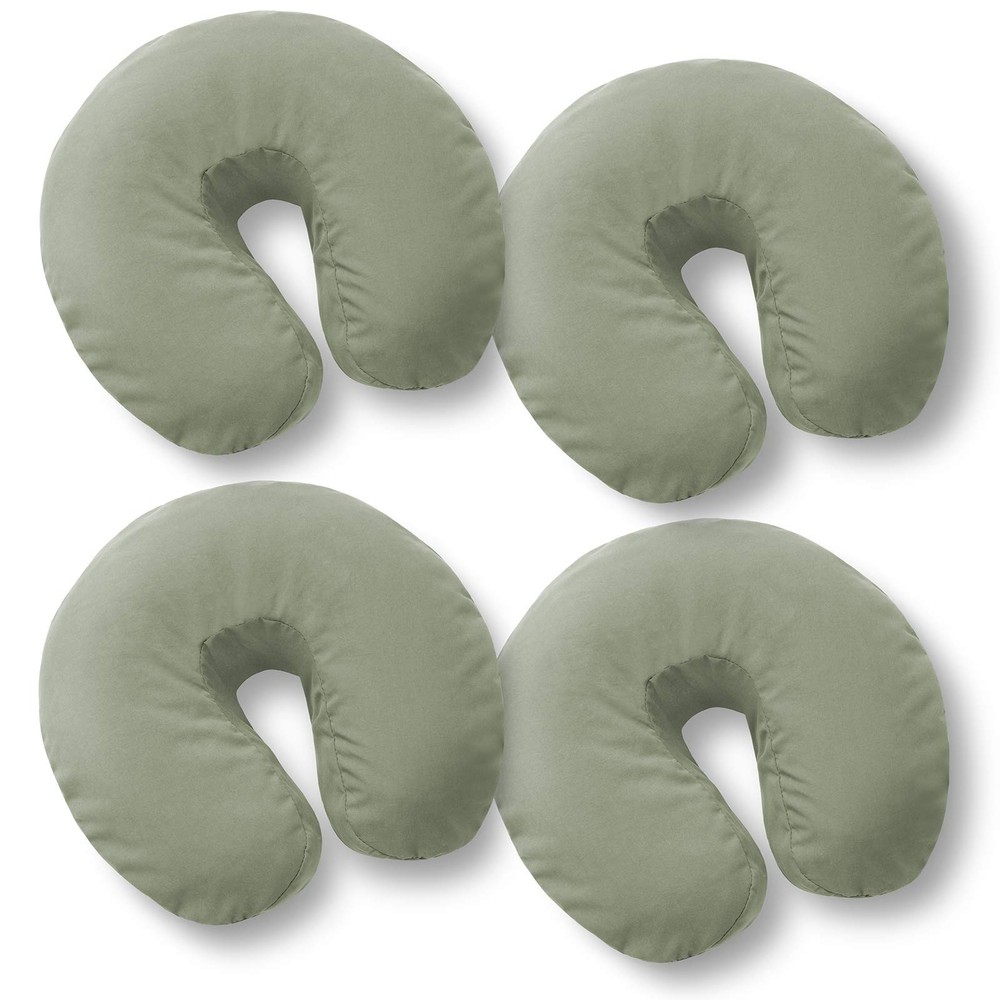 4-Pack Premium Microfiber Face Cradle Covers - Ultra Soft Fitted Massage Tabl...