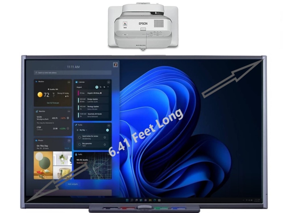 Interactive Smart Board system for Classroom. (1 year guarantee)