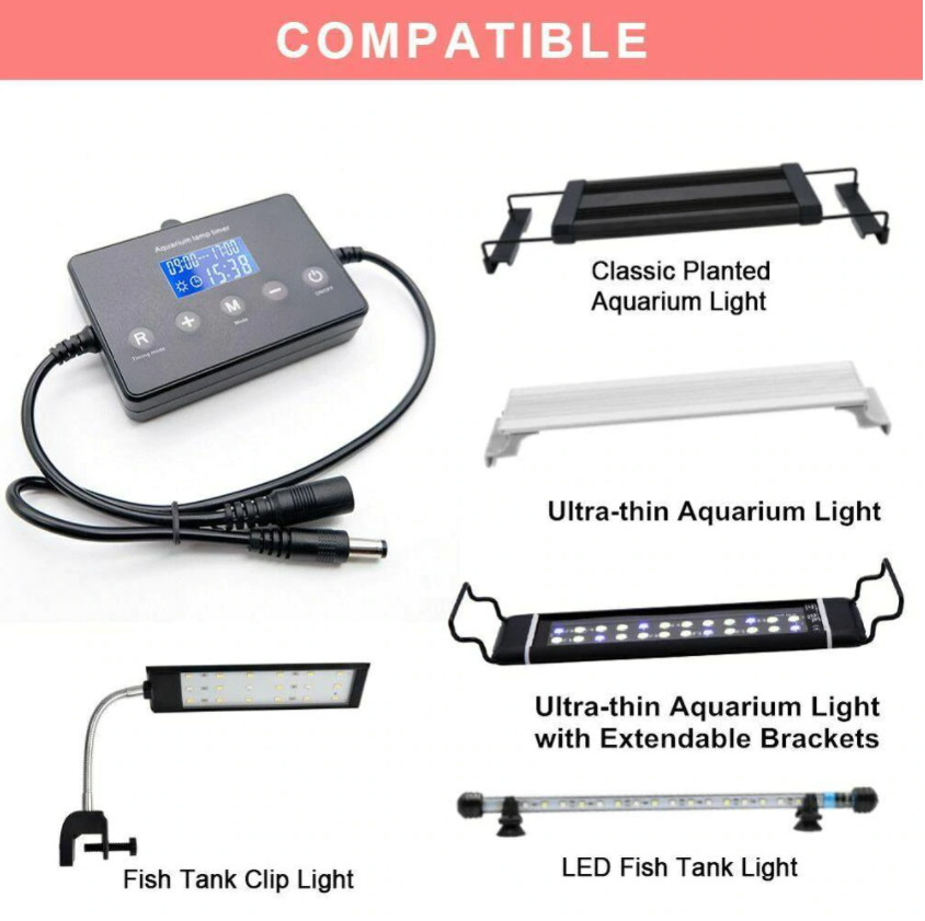Aquarium Light LED Dimmer Timer Controller Fish Tank Sunrise Sunset Modulator AU