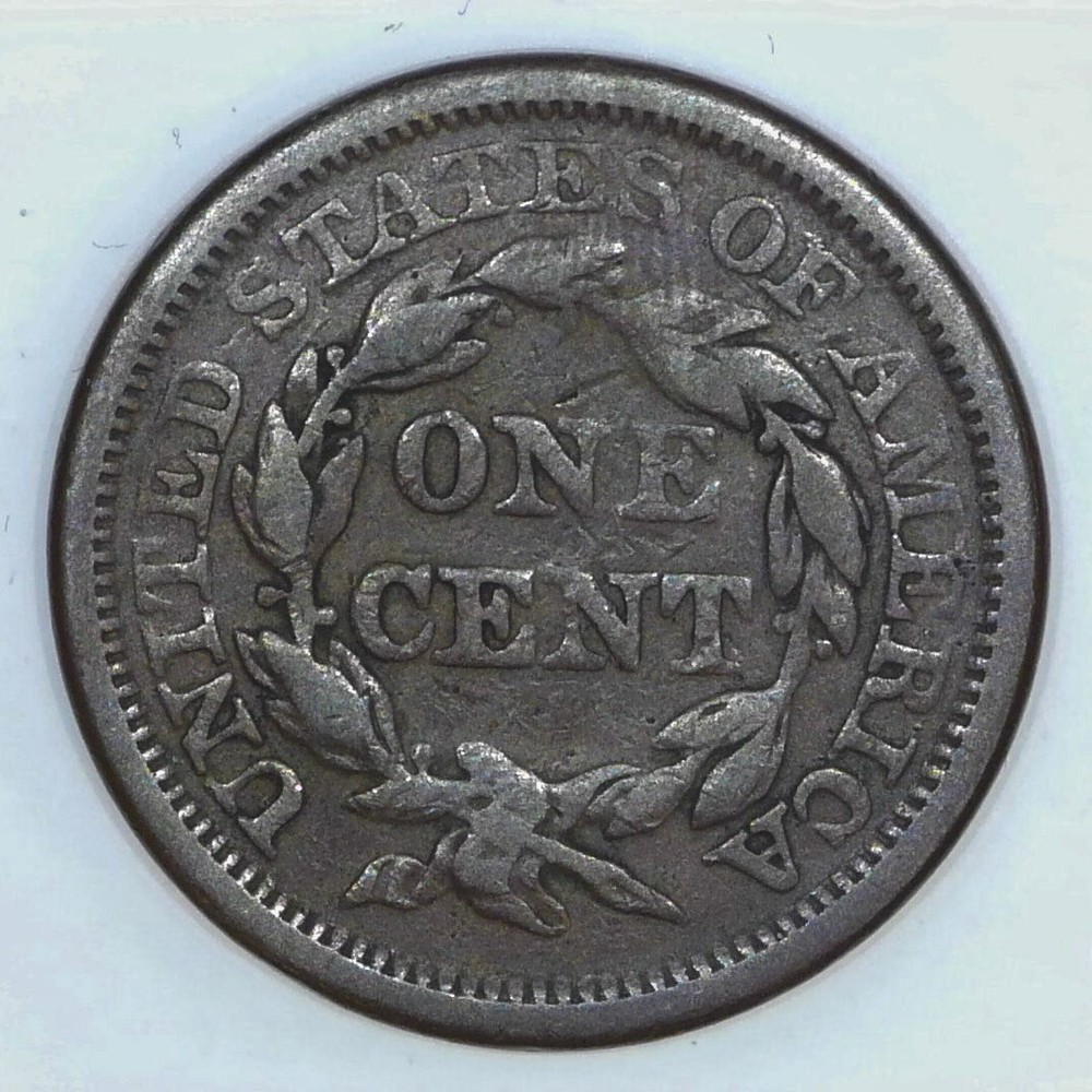 1844 Coronet Head Large Cent VF h625