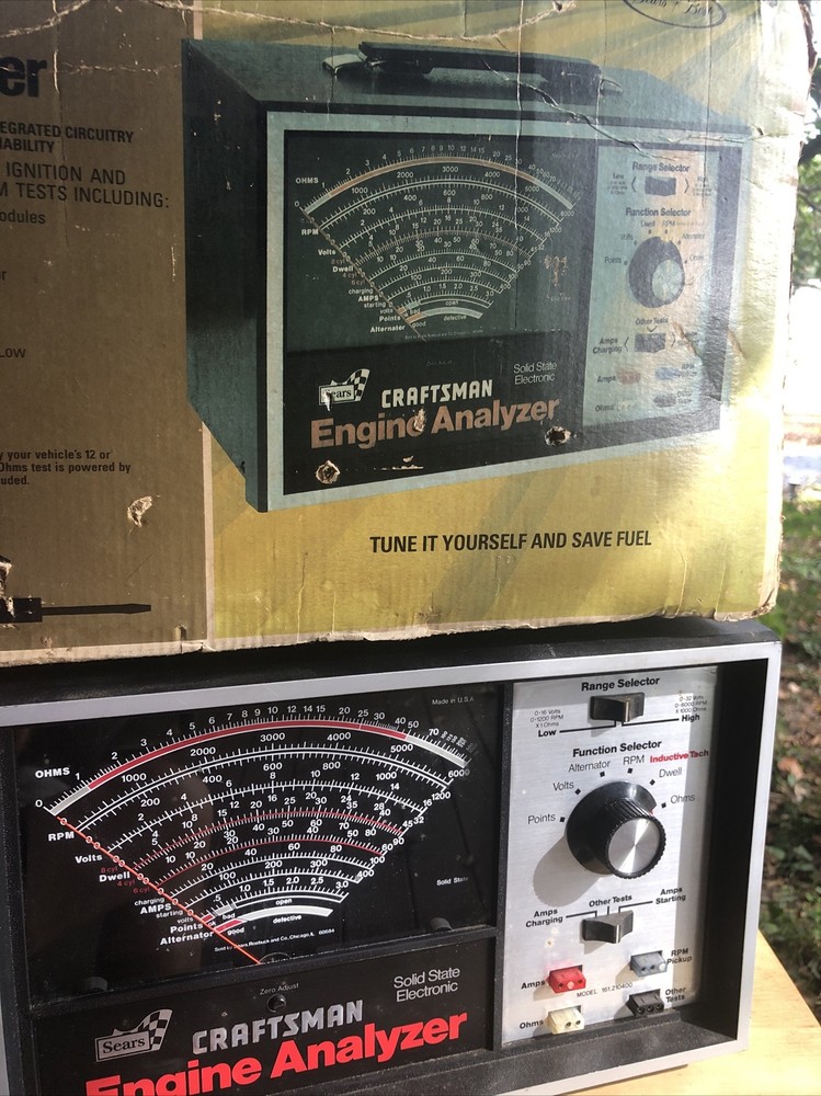 Craftsman Engine Analyzer Vintage Garage Art