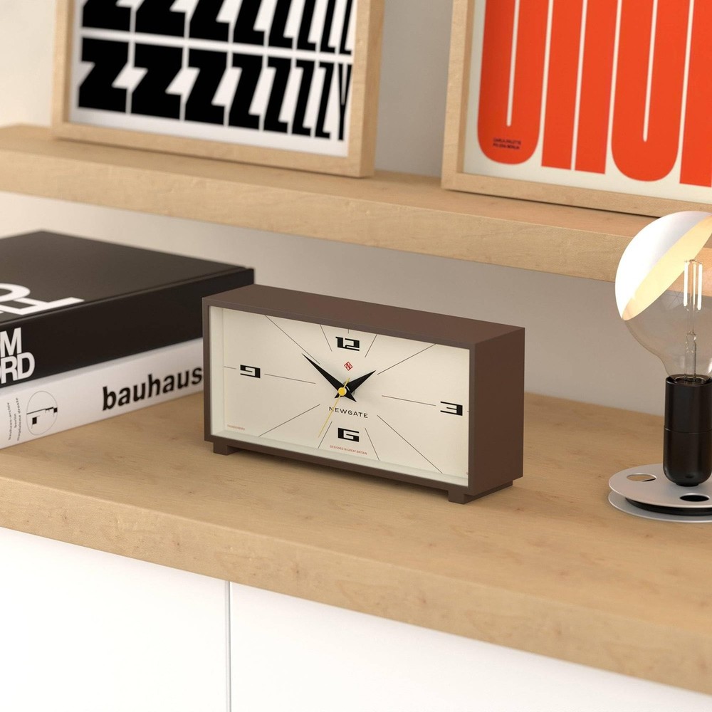 NEWGATE® Thunderbird Desk Clock | Retro Contemporary Rectangular Design | M