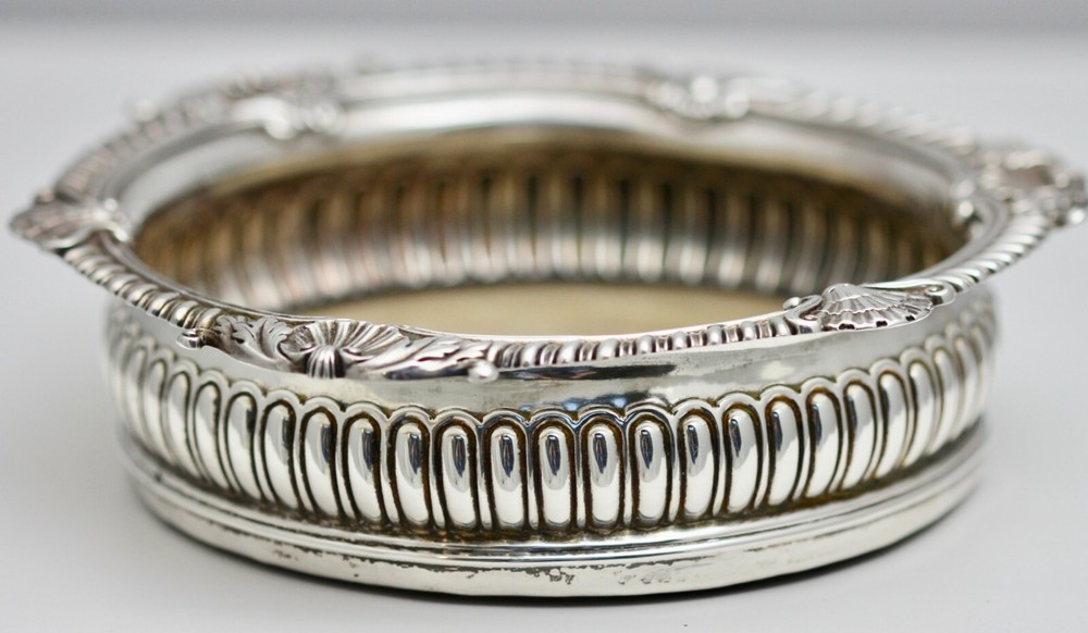 George III Sterling silver wine coaster