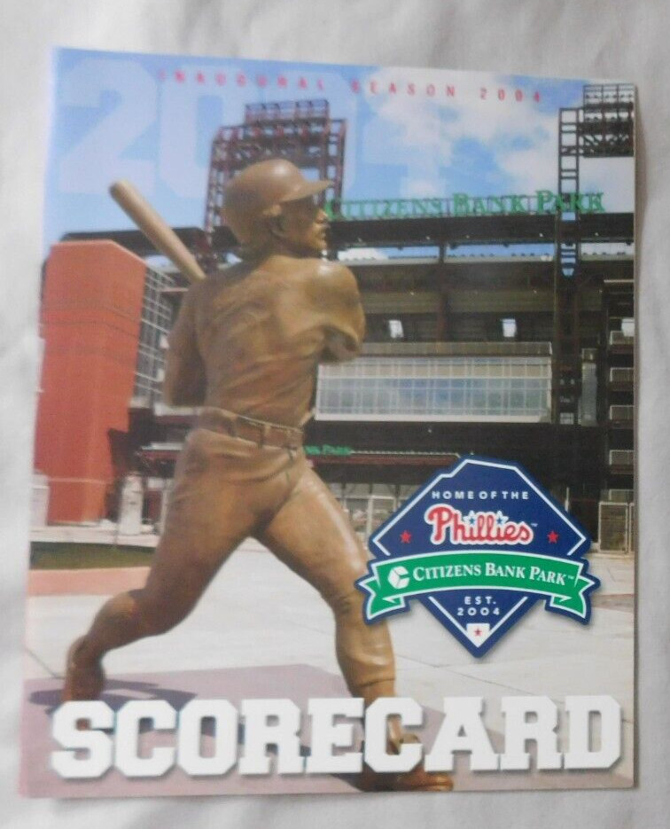 Mike Schmidt 2004 Philadelphia Phillies Scorecard scored