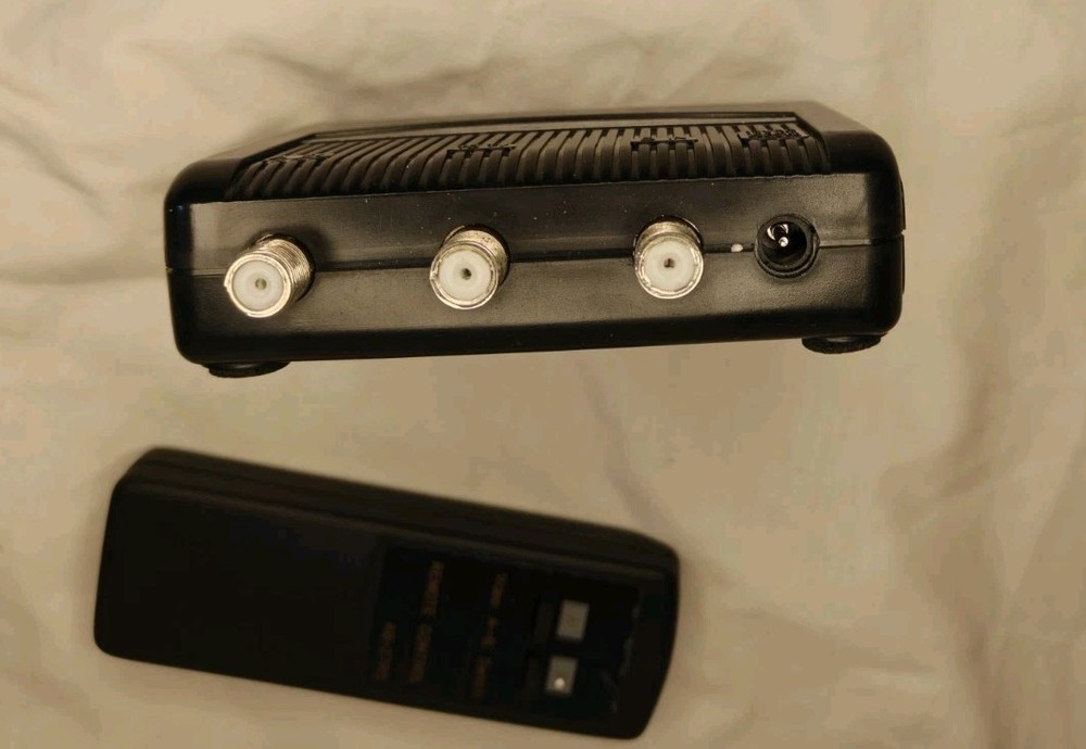 Everquest A/B Video Switch Remote Control RF Coax Switcher Tested Works w/ Box