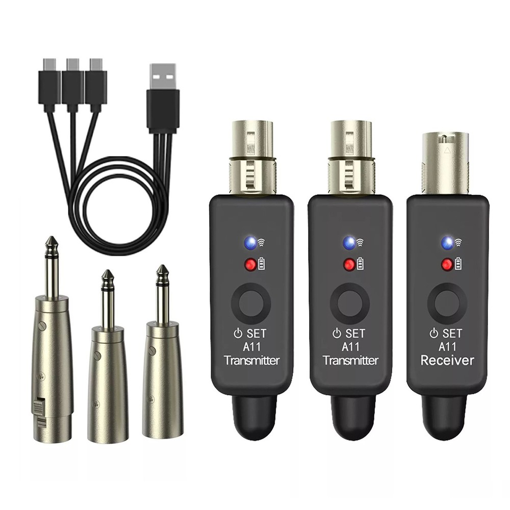 Audio Transmitter&Receiver Wireless Microphone Adapter Versatile Applications