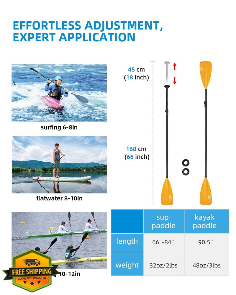 OCEANBROAD SUP Paddle Adjustable Kayak Paddle