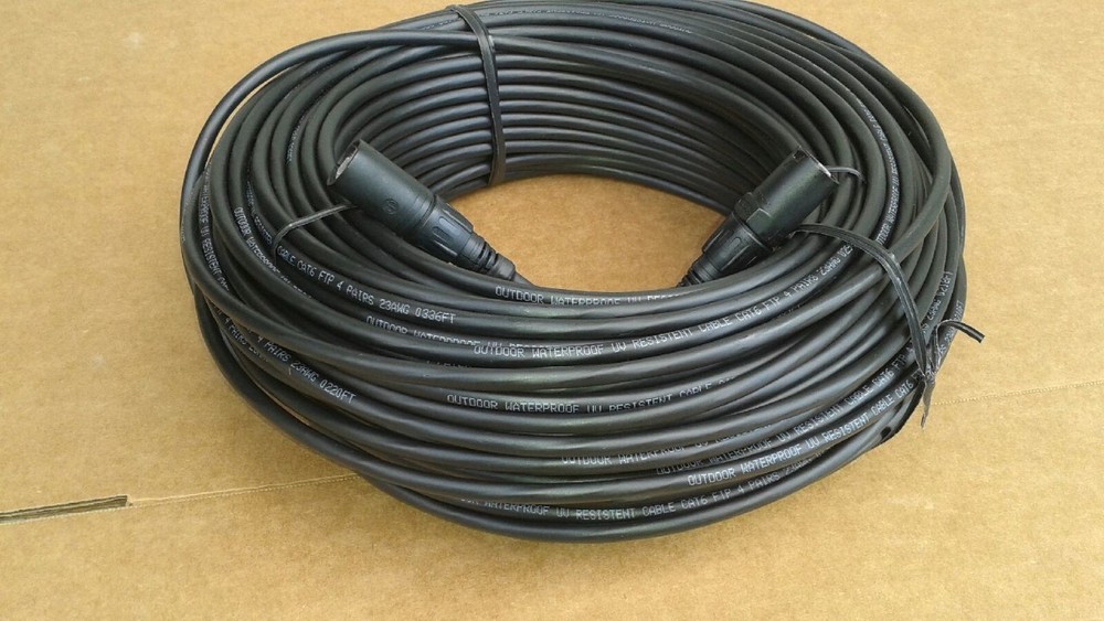 200 FT  PRO CAT6 Tactical Shielded w/Neutrik Ethercon RJ45 Digital Audio Cable