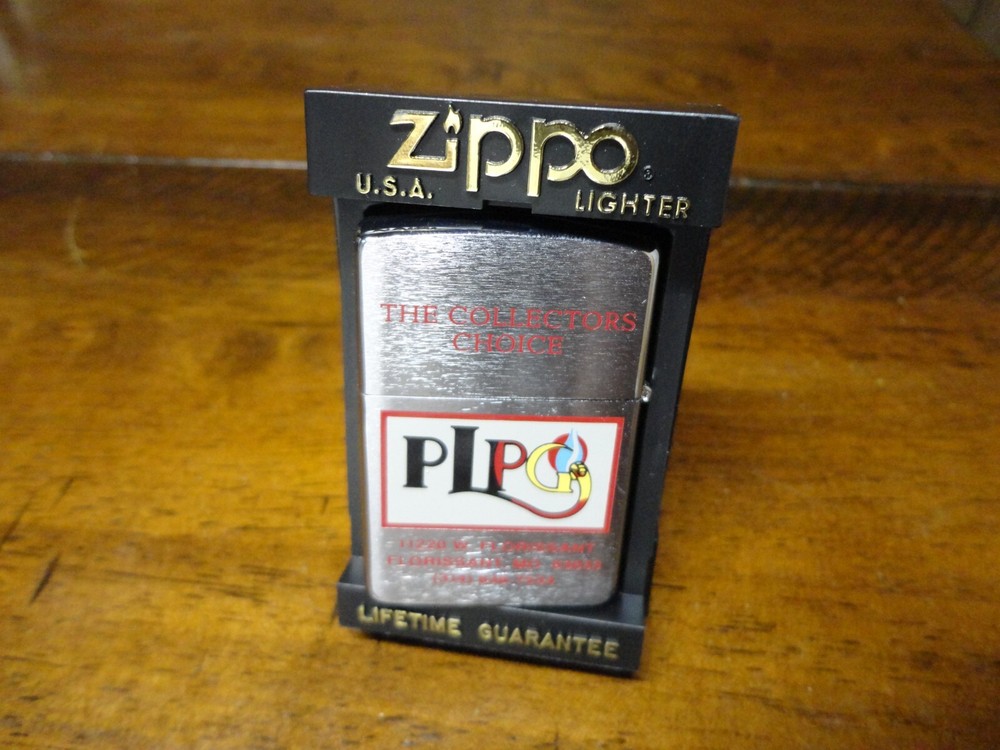 PLPG LIGHTER CLUB 2 SIDED ZIPPO LIGHTER 1995 MINT IN BOX