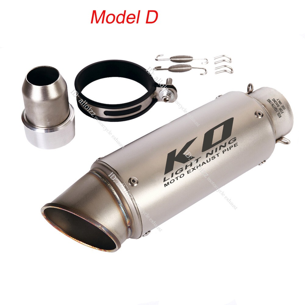 61mm Universal Motorcycle Modify Exhaust Muffler Pipe End Tips Escape Silencer