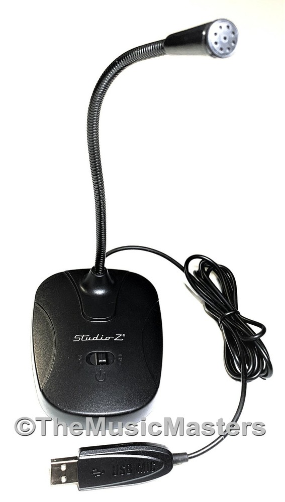 USB Mini Flexible Gooseneck Computer MICROPHONE Video Chat PC Laptop Desk Mic