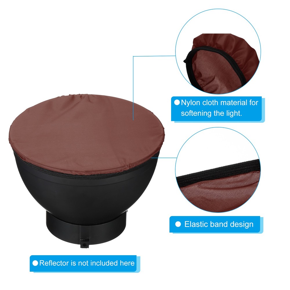 7" 18cm soft diffuser lamp cover, 4pcs fabric diffuser, brown