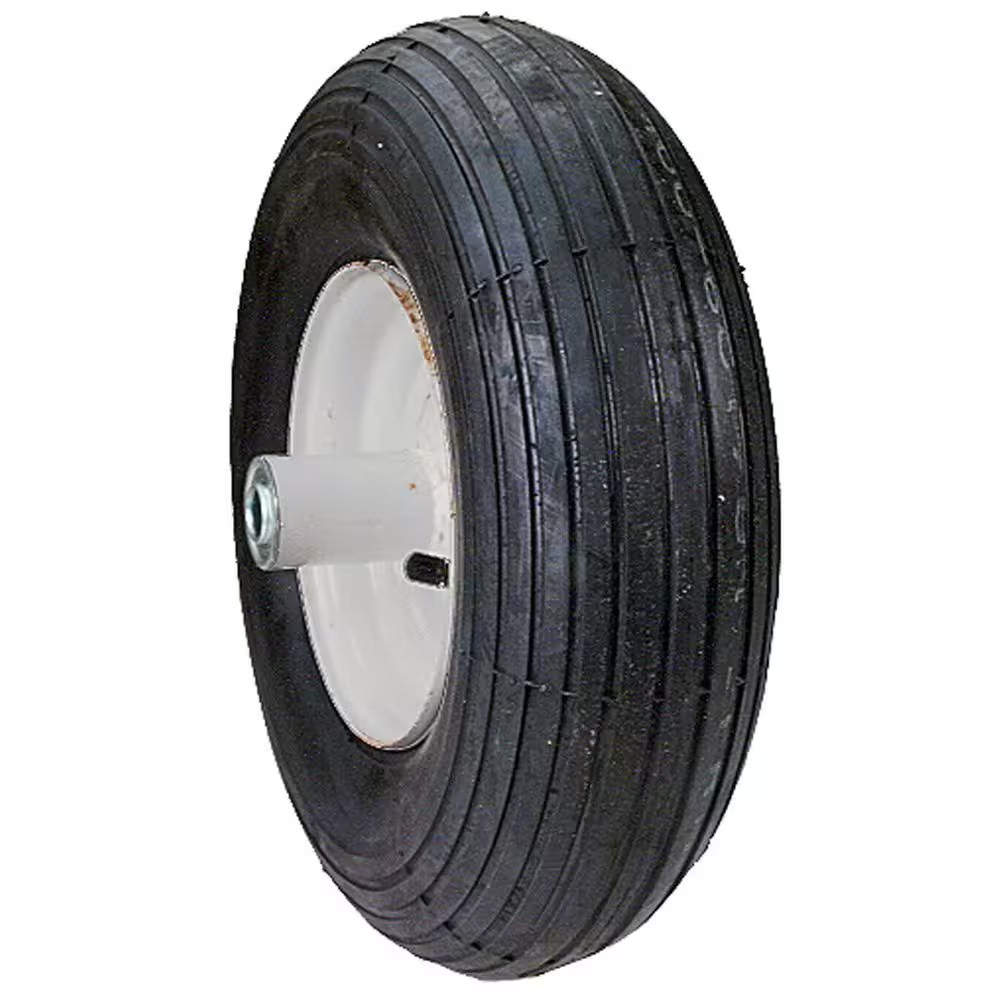 6 In. D Centered Wheelbarrow Wheel Rubber 1-Pack