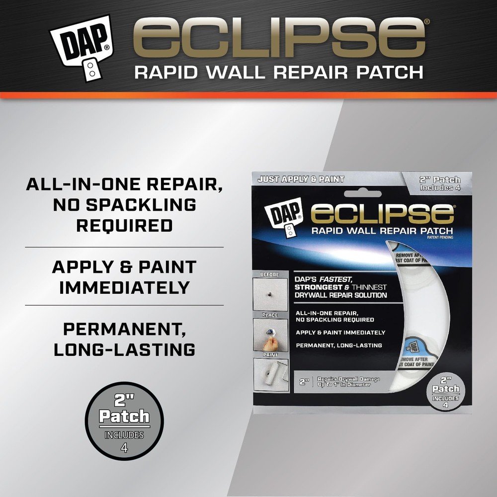 DAP Eclipse Rapid 2 in Wall Repair Patch, 4 Pack