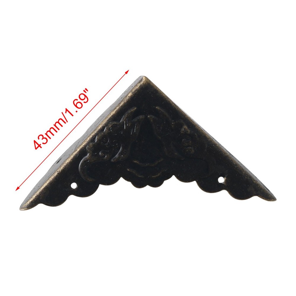 Vintage Corner Protective Box Triangle Frame Edge Corner Protections, 8pcs